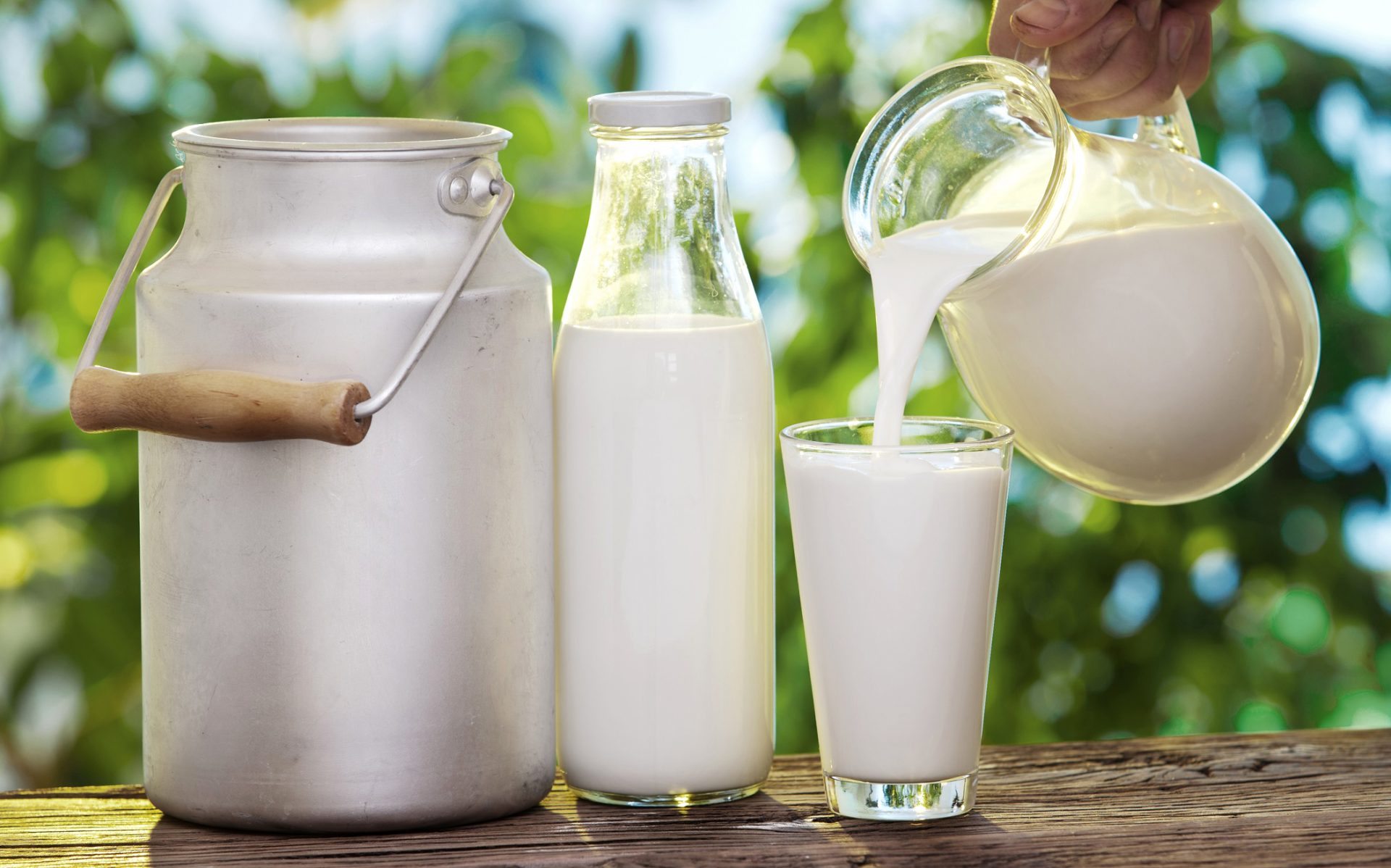 Pouring Milk in the glass