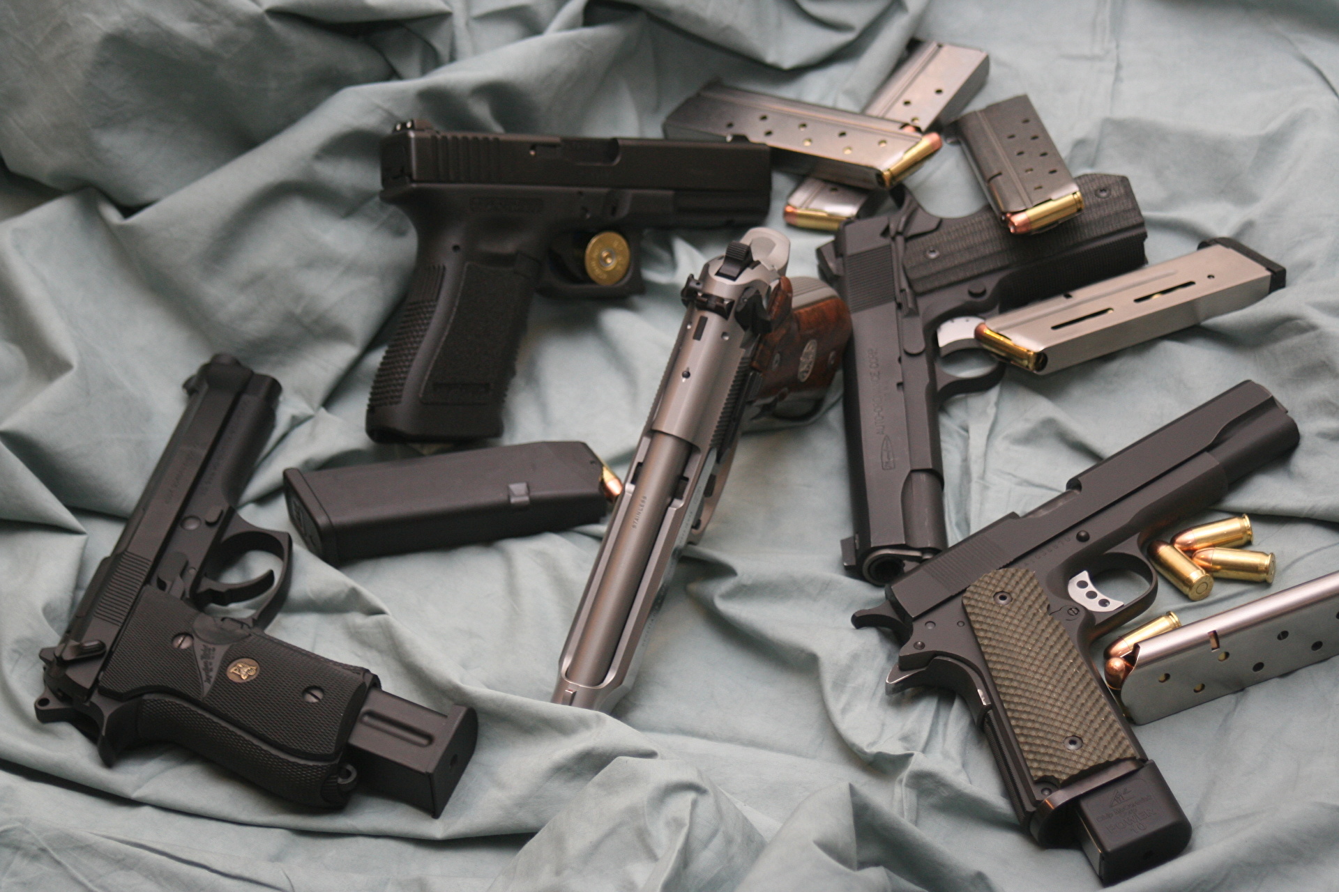 Pistols Many Closeup 430963